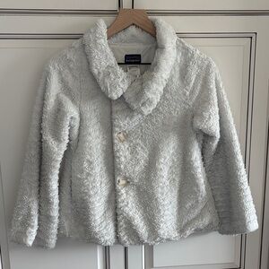 Patagonia Pelage Fleece Faux Fur Jacket Plush Lined Button Girls Size Large